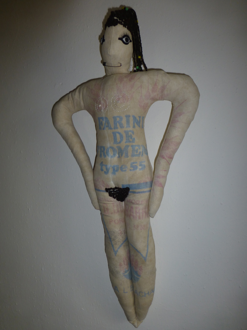 2. Female deity 2-mixed media textile
