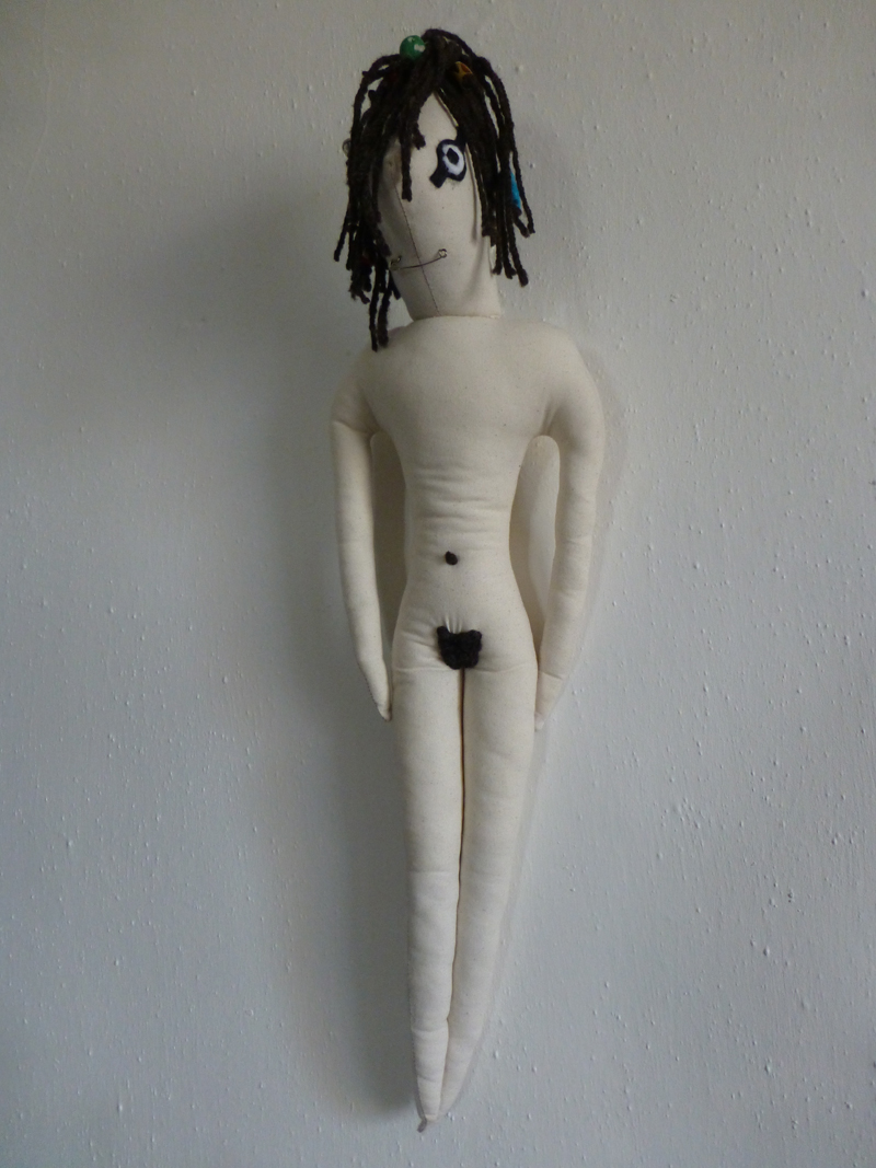 7. Female Deity 7-mixed media textile