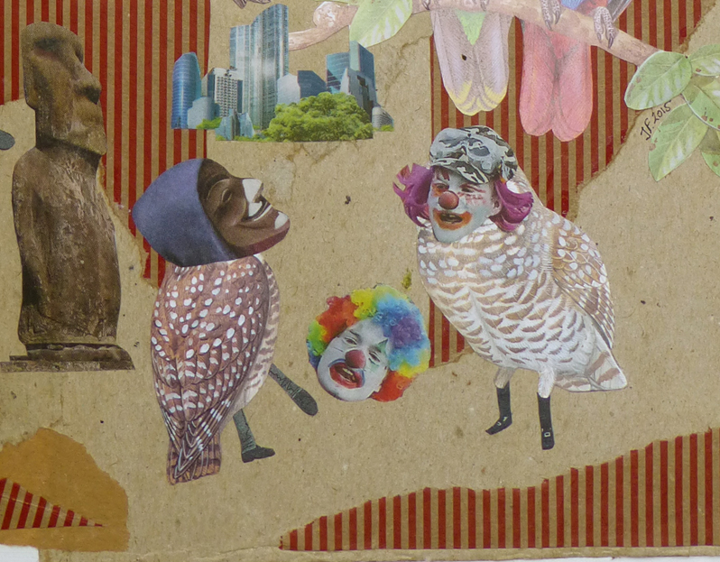 'The Wings of Augury' detail Collage for A6 Dialogue