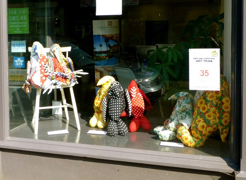 Soft sculptures at New Mills Festival