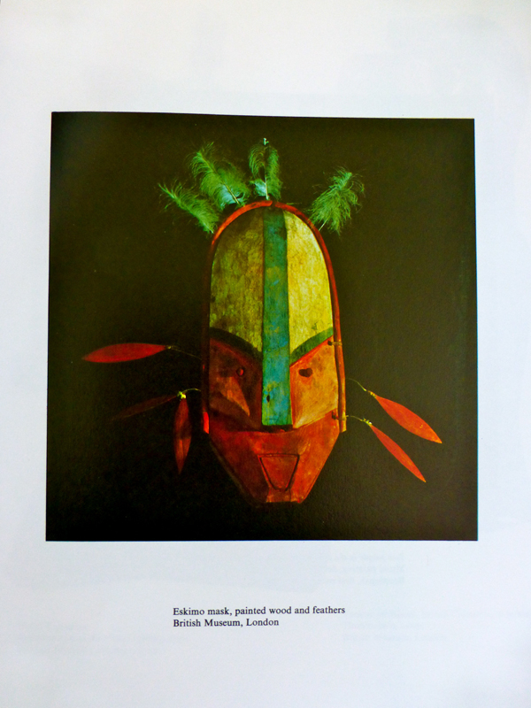 Painted wood Inuit mask 2